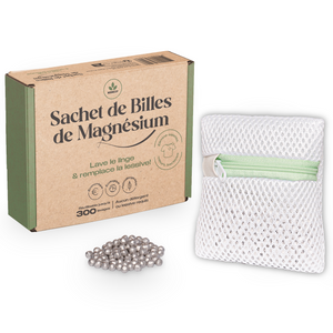 Sachet de billes de magnésium - Lessive écologique, économique, hypoallergénique