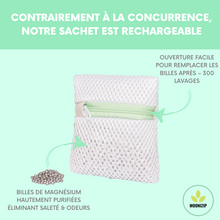 Charger l&#39;image dans la galerie, Sachet billes magnésium pour lessive écologique économique hypollargénique 