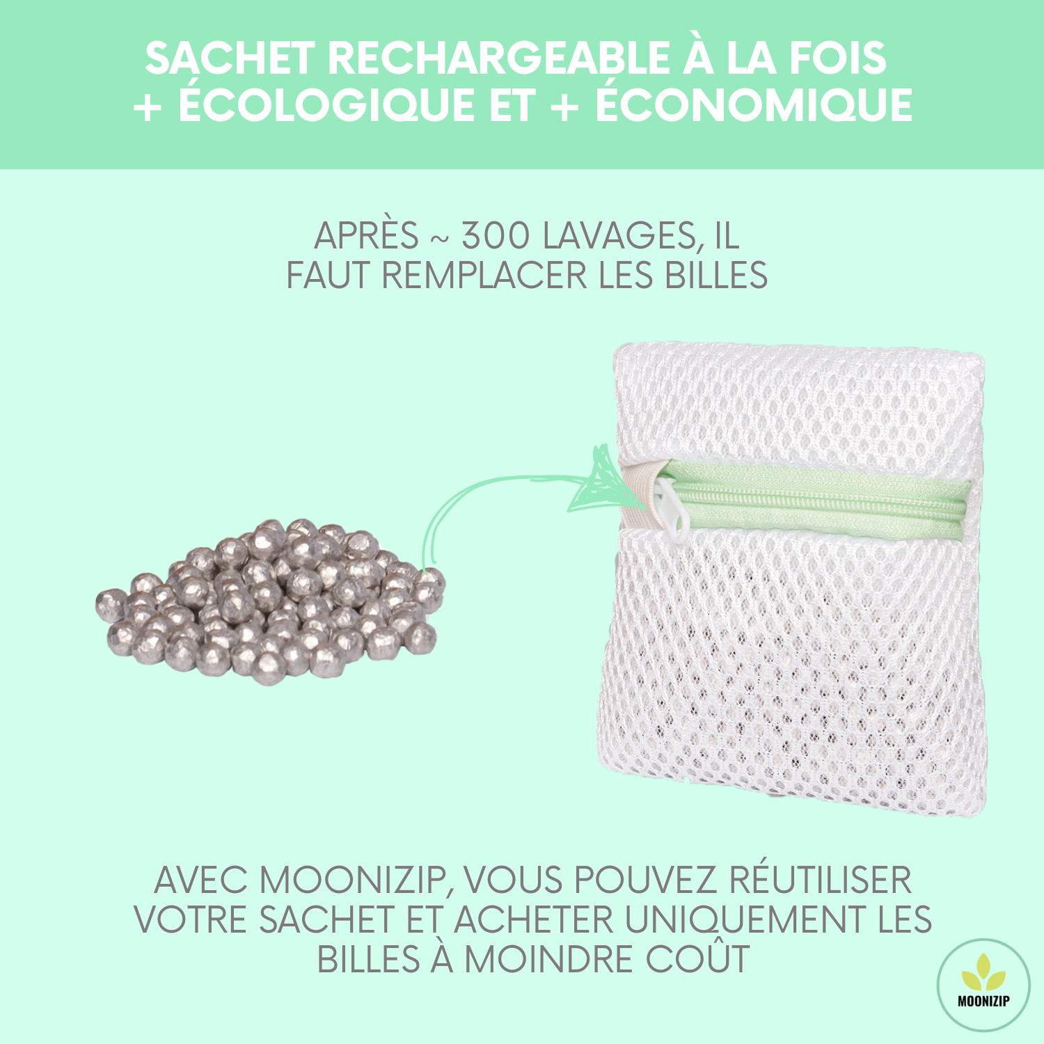 Sachet de billes de magnésium - Lessive écologique, économique, hypoal ...