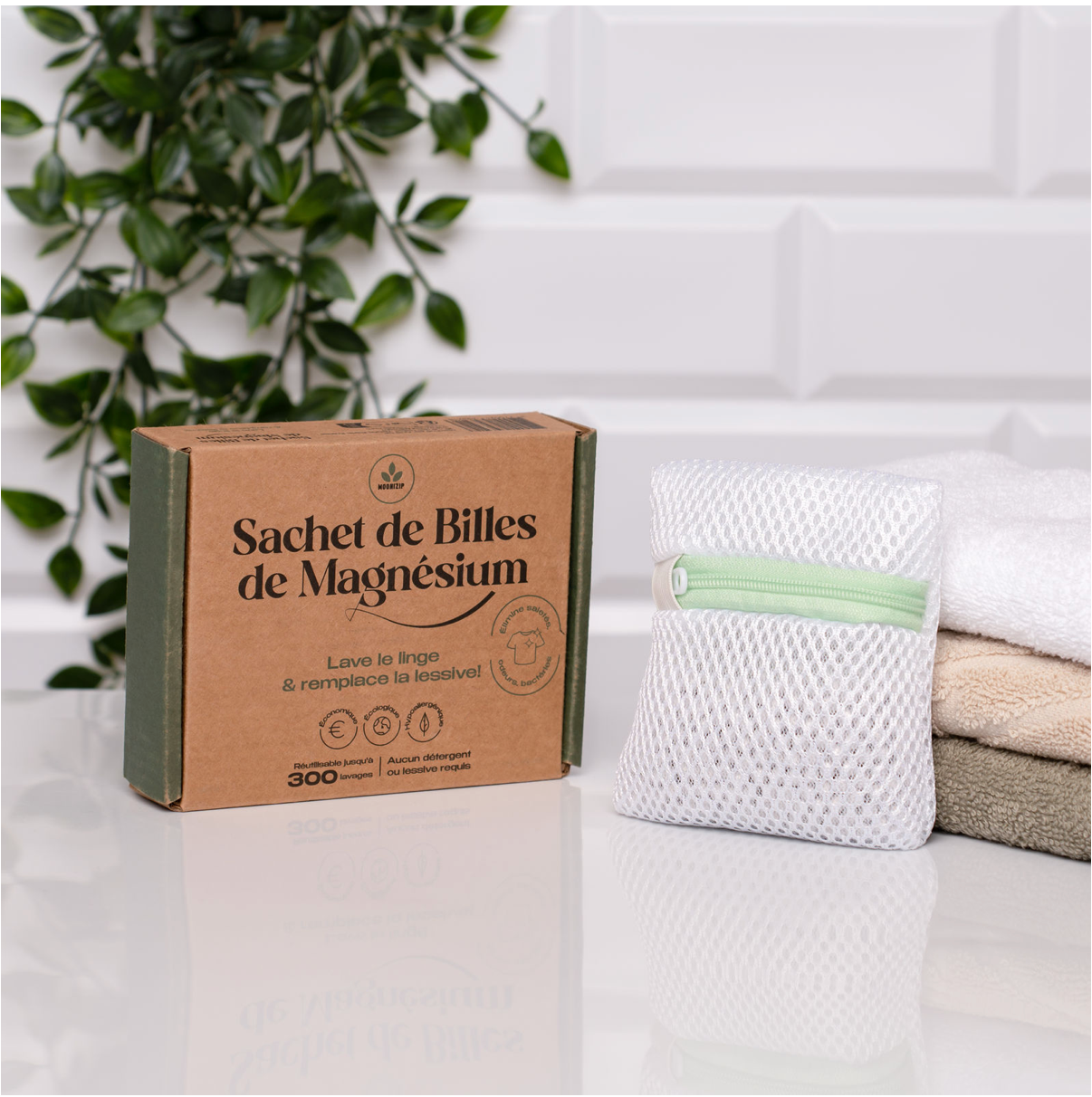 Sachet de billes de magnésium - Lessive écologique, économique, hypoal ...