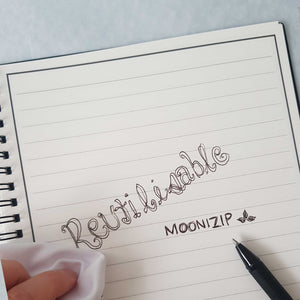 Cahier réutilisable intelligent à encre effaçable - Moonizip