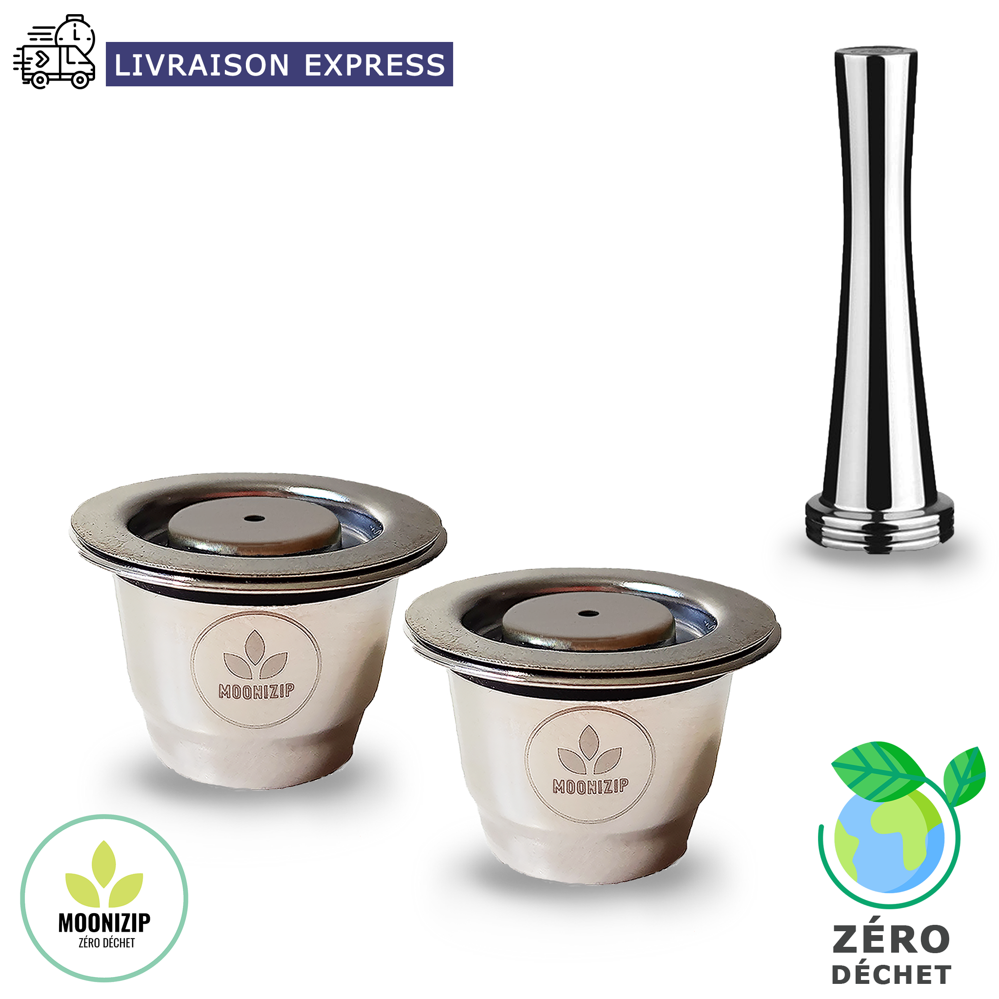 Capsule For Nespresso Reutilisable Inox 2 In 1 Usage Refillable