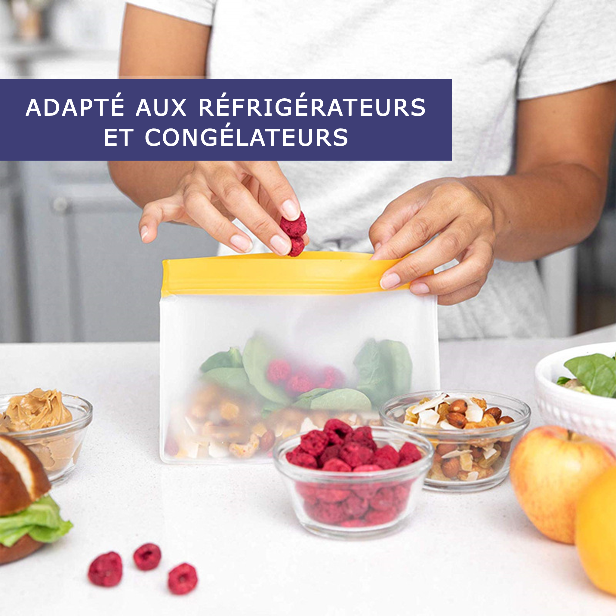 Sac de congélation réutilisable outlet